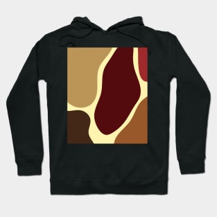 Minimal Modern  Abstract Shapes  Brown Warm Colours  Pattern Hoodie